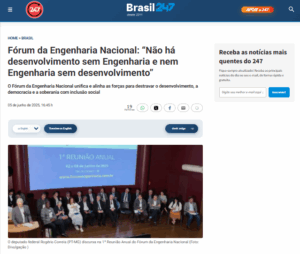 Fórum da Engenharia Nacional: “Não há desenvolvimento sem Engenharia e nem Engenharia sem desenvolvimento”