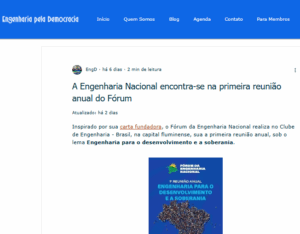 A Engenharia Nacional encontra-se na primeira reunião anual do Fórum